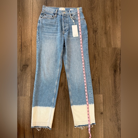 NWT Rails The Atwater Slouchy Straight Leg Crop Jean Blue Bleach Hem Size 23 - Picture 11 of 14